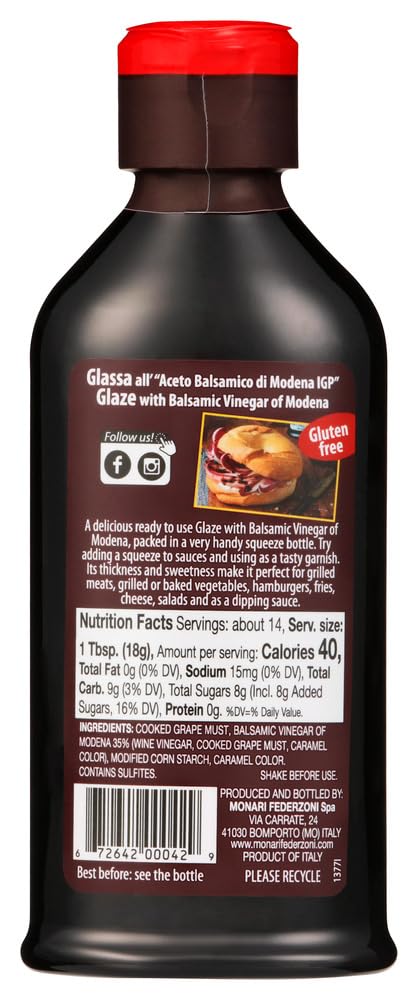 9.1-Ounce (Pack 6) Monari Glaze of Balsamic Vinegar, Units of by MONARI