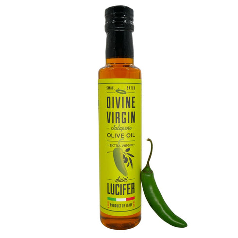 Saint Lucifer, Divine Virgin - Jalapeno Extra Virgin Olive Oil, 8.5oz -