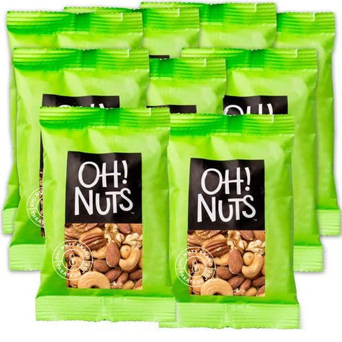 Oh! Nuts Mixed Nuts Roasted Unsalted Individual Nut Snacks for On-the-Go -