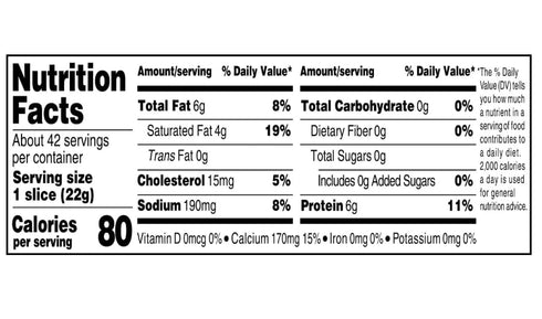 Generic 2 lbs Smoked Provolone Cheese Slices, Naturally Smoked Flavor, Smooth & Creamy Texture, Perfect for Sandwiches