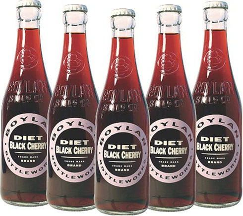 Boylan Bottleworks Diet Black Cherry, 12 Ounce (12 Glass Bottles)