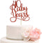 40 Ruby Years Cake Topper for 40th Anniversary Wedding Party Decorations, Red Glitter