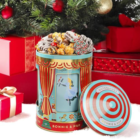 Christmas Gift Basket- Gourmet Food Gifts - Plays Music - Holiday Chocolate and Candy, Sweets and Snacks- Nutcracker