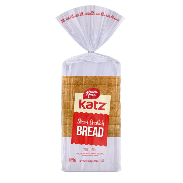 Katz Gluten Free Sliced Challah Bread | Dairy Free, Nut Free, Gluten