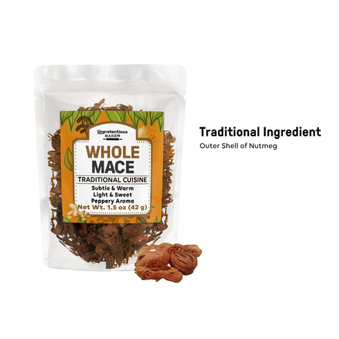 Unpretentious Whole Mace, 1.5 oz, Warm Spice for Curries & Desserts, Aromatic & Versatile