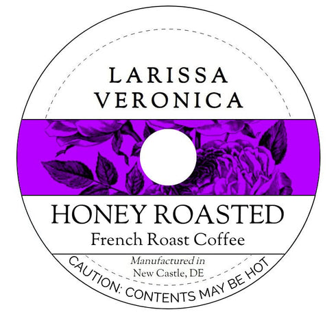 Larissa Veronica Honey Roasted French Roast Coffee (Single Serve K-Cup Pods) (Gourmet, Naturally Flavored,