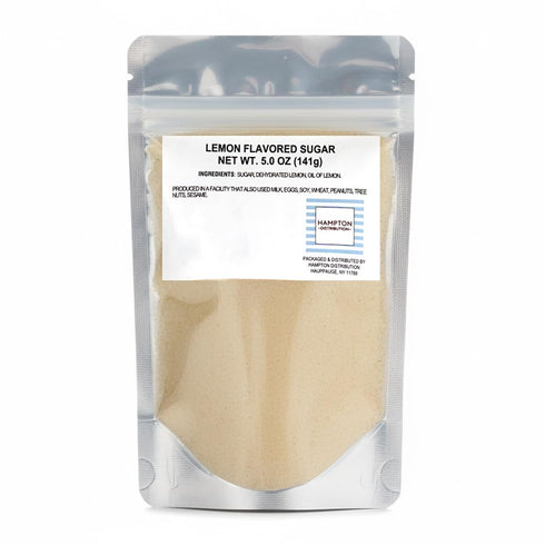 Lemon Flavored Sugar, 5 Ounce Resealable Bag, Hampton Distribution