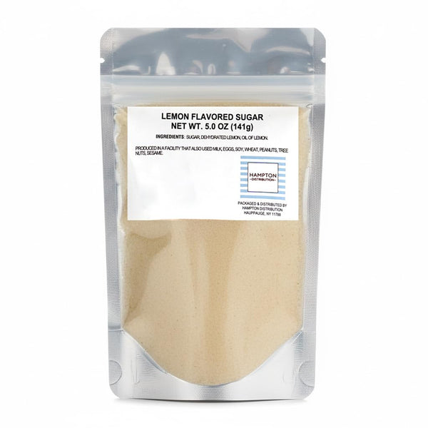 Lemon Flavored Sugar, 5 Ounce Resealable Bag, Hampton Distribution