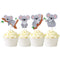 Mulukaya 24Pcs Koala Cupcake Toppers, Cake Picks for Wild Animal Birthday Wedding Party Supplies