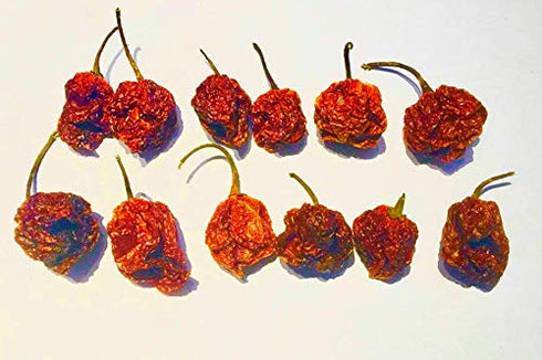 Wicked Reaper Wicked Tickle Carolina Reaper Chili Peppers, World's Hottest Dried Spice 10 Pack + 2 Free