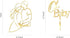 lvbeybc 2PCS Gold Oh Baby Cake Topper with Pregnant Silhouette,Pregnant Mom Dad Couple Design,Gender Reveal Cake
