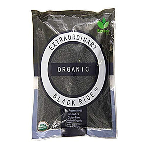 Bgreen Pack 3 3 lbs Organic Black Rice of Non-GMO Kosher Gluten Free