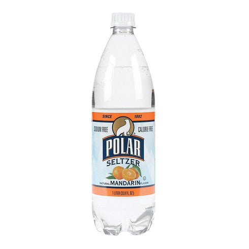 Polar Beverages Seltzer - Mandarin Orange - Case of 12 Bottles, 33.8