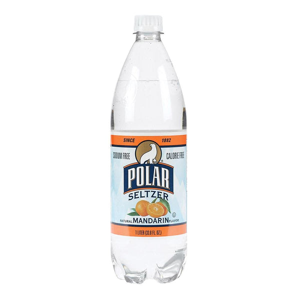 Polar Beverages Seltzer - Mandarin Orange - Case of 12 Bottles, 33.8