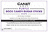 36 Purple Rock Candy Sugar Sticks - Grape Flavored - Individually Wrapped Purple Candy Treats