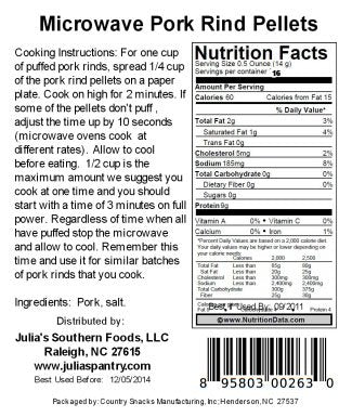 Carolina Gold Nuggets 8 Microwave Pork Rinds ounce bag Keto and Paleo Friendly