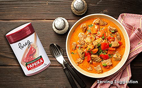 (4.25 oz) Pereg Sweet Paprika Spice - Mediterranean & Hungarian Style Sweet Chilli Powder Seasoning - Non-GMO & Gluten