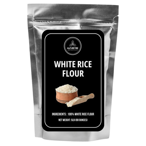 Naturevibe Botanicals White Rice Flour 5 lb | Fine Gluten-Free Flour |