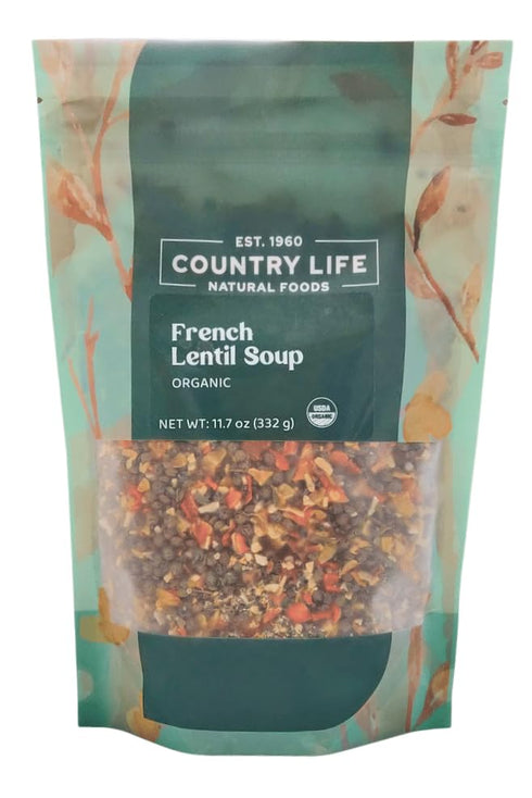 Country Life French Lentil Soup Mix, Non-GMO, Plant Based, Vegan, Quick Prep
