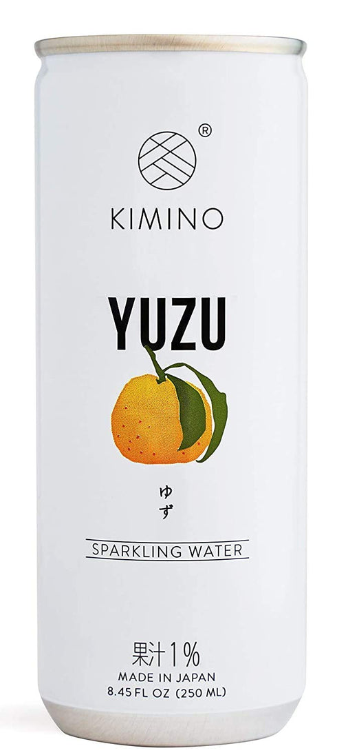 Kimino Drinks, Sparkling Water, 8.45 Fl Oz (Yuzu, Pack of 12)