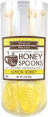 (8 count) Melville Candy Soothing Honey Spoons for Tea - Individually Wrapped Real Honey Tea Spoons, (Lemon)
