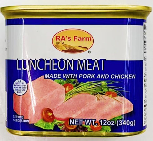 Generic 12 oz Can,2 Luncheon Meat, Pork and Chicken, Cans