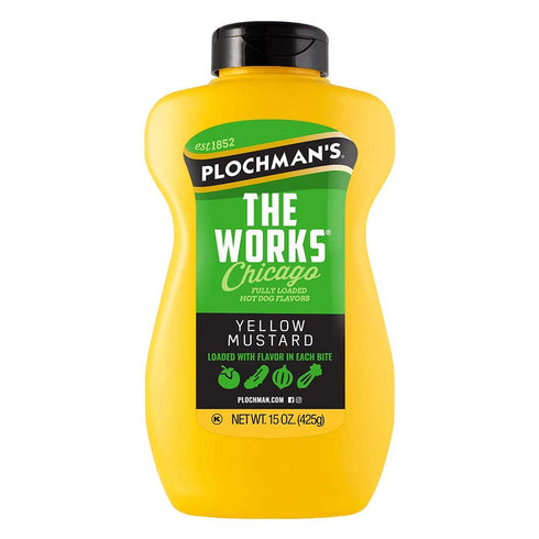 15 pack 6) Plochmans The Works Mustard, Ounce (