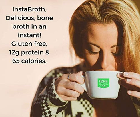 InstaBroth Bone Broth Powder, Grass Fed, Pasture Raised Collagen, 12g Protein, 6.4oz (Chicken Flavor)