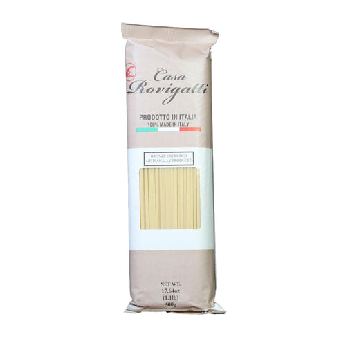 17.64oz, 4 Pack Casa Rovigatti Bronze Extruded Linguine Pasta, Italian Artisanal