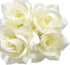 Generic 5-Stem 14 (2) Floral Garden Red and White Velvety Roses, in.