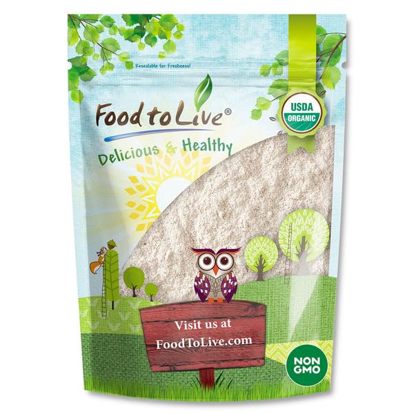 Food to Live Organic Yellow Mung Flour, 1.5 Pounds Ground Moong Dal