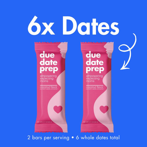 Due Date Prep Snack Bars Natural Labor Prep Support for Pregnant Women | Organic, Gluten-Free, Kosher | Third Trimester