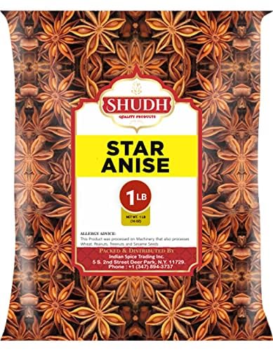 STAR ANISE WHOLE 1 LB | All Natural Vegan Gluten Friendly NON-GMO Whole Chinese Anise Pods for Baking, Cooking, Tea