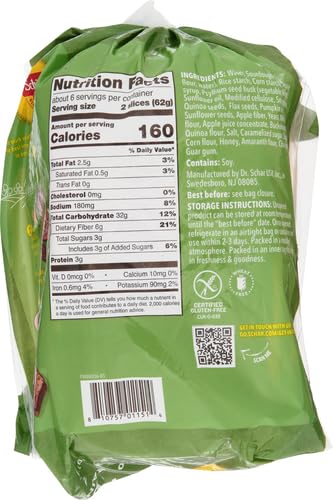 10 6 Count Schar Gluten Free Artisan Baker Grain & Seeds Bread