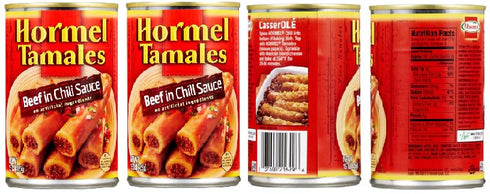Generic Beef Tamales in Chili Sauce (4 Cans,15 oz. Each)