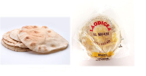 Pita Bread - White 9" loaves - 10 loaves per bag (SHIP
