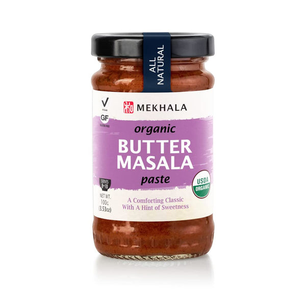 Mekhala Organic Butter Masala Indian Cooking Paste, Versatile sauce, marinade, cooking paste.