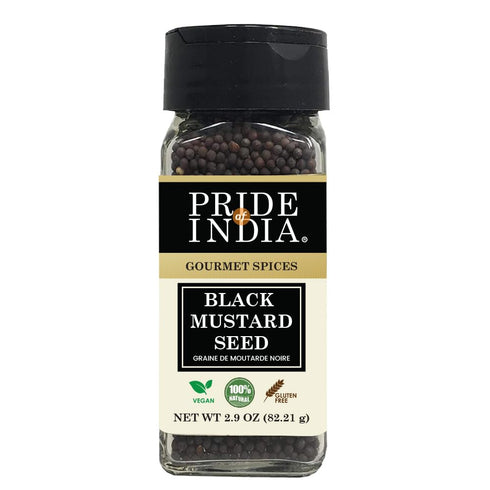 Pride of India Black Mustard Seeds 3 oz | Whole Mustard Seed