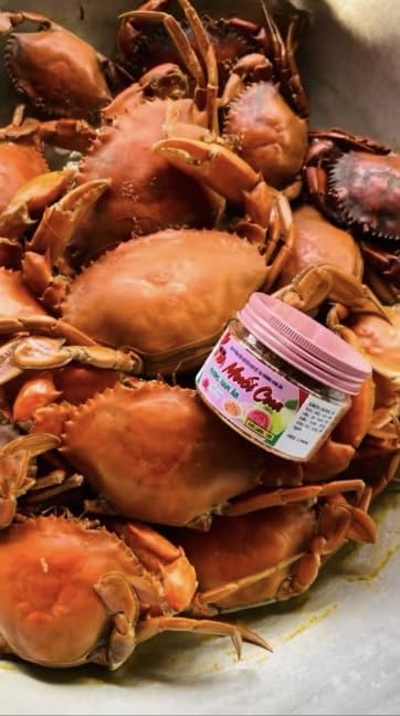 Generic Set 2 Packs 120g/ of Muoi Cua Ca Mau Vietnamese Crab Seasoning Spice Mix, jar, Spicy Seafood Condiment