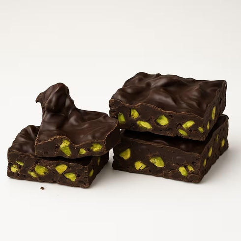 (8oz, Pistachio Chocolate Bark in Milk & Dark Chocolate Flavors Milk Chocolate)