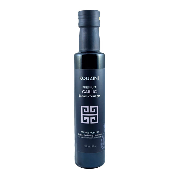 Kouzini Ultra Premium Garlic Balsamic Vinegar, Aged Balsamic Vinegars from Modena, Italy,
