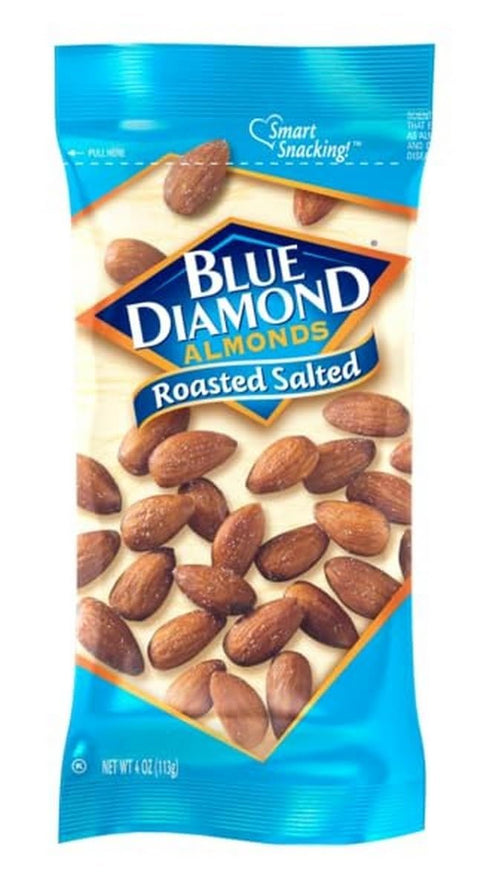Blue Diamond Almonds, Roasted Salted, 4 oz, 12 Count