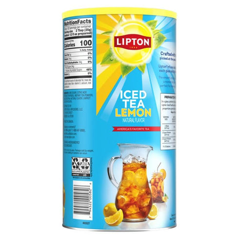 38 Lipton Lemon Powdered Iced Tea, Sweetened, Makes Quarts