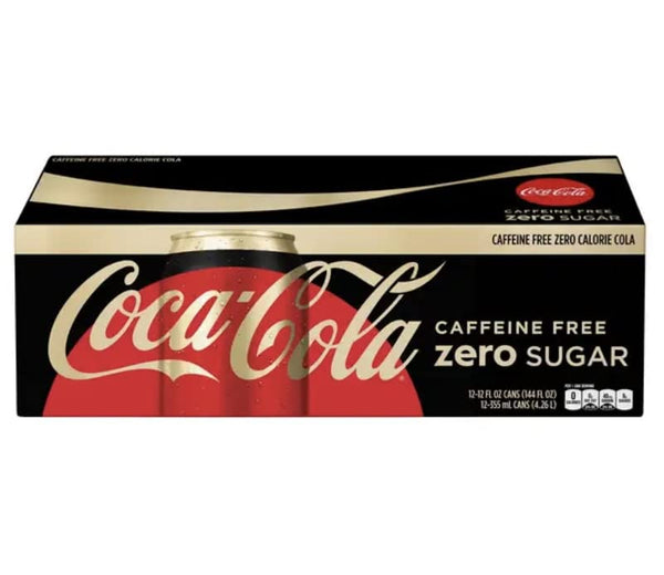 Valpa Products Caffeine Free Coke Zero Fridge Pack Bundle, 12 Fluid Ounce, (Two Pack)
