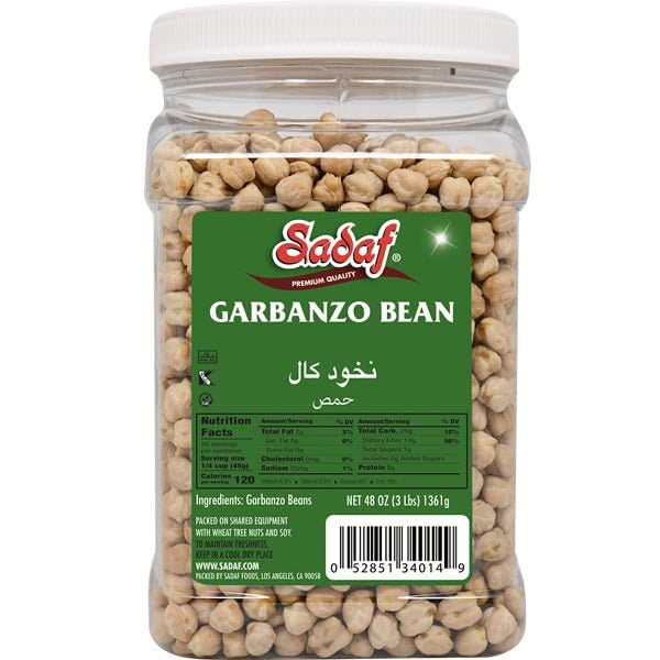 Sadaf Garbanzo Beans Dry 48 oz - Dried Chickpeas - Chick Peas