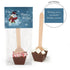 12 Peppermint(12 Pack) Pcs Christmas Hot Chocolate Spoons Gourmet Dark Chocolate Favors with Crushed - Snowman Holiday