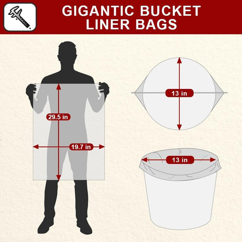 SXEDMUHD 5 12 Turkey Brine Bag, gallon barrel lining bag, pieces, for curing and salting, super heavy duty leak proof
