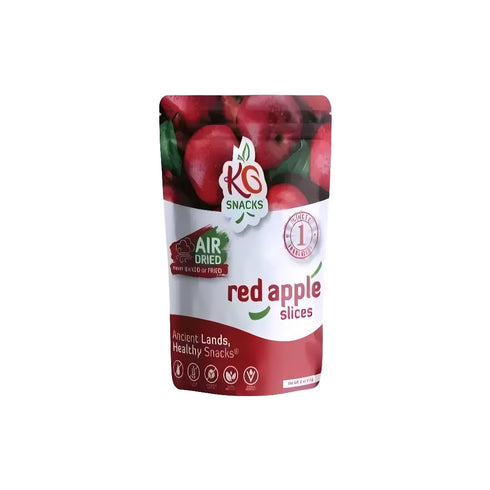 KuruGuru 100% (Pack 3) (2oz-57g Packed Dry Fruits - ONE Ingredient Air Dried Apple Slices, No Sugar Added, Natural, GMO