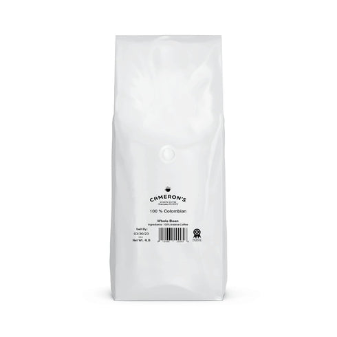 100% 4 Cameron's Coffee Roasted Whole Bean Coffee, Colombian, Pound