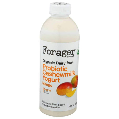 Forager Project Organic Dairy Free Mango Probiotic Drinkable Cashewmilk Yogurt, 28 Fluid